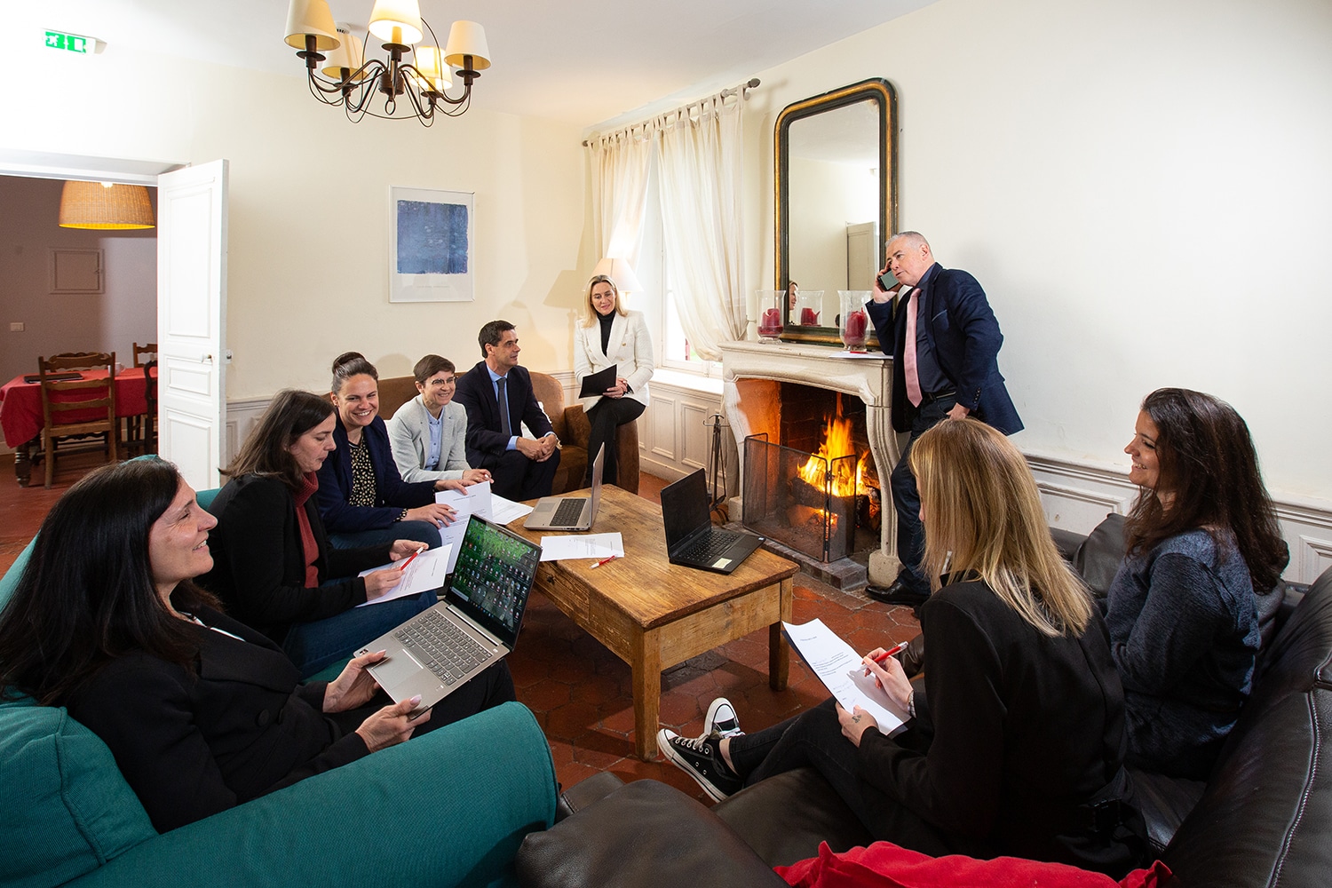 gite convivial avec salon cheminée