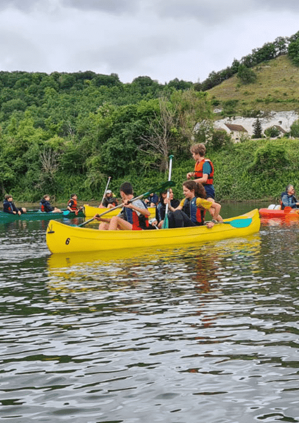 vignette enfants canoe