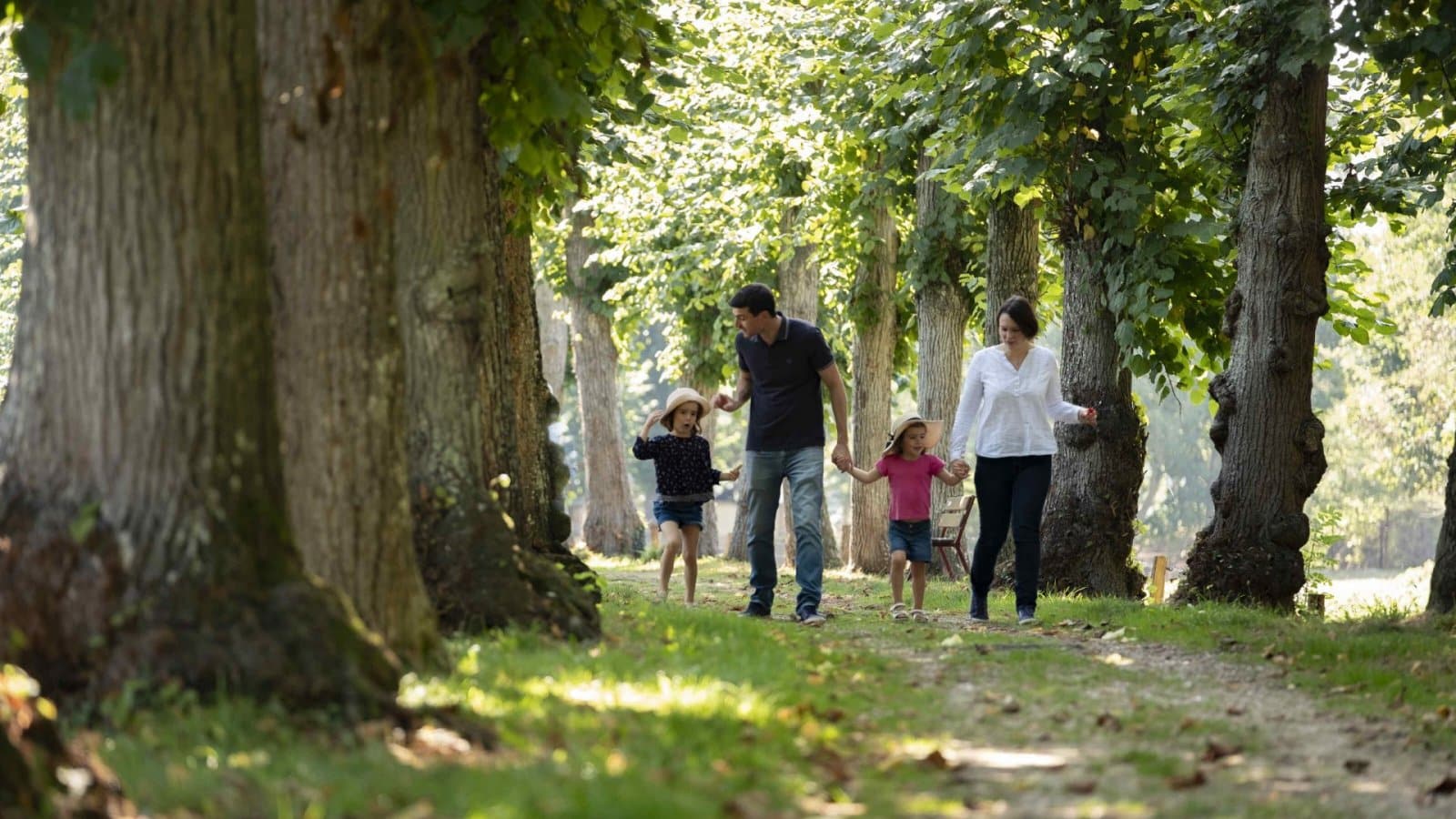 family in stroll mode at verneuil eure tourism